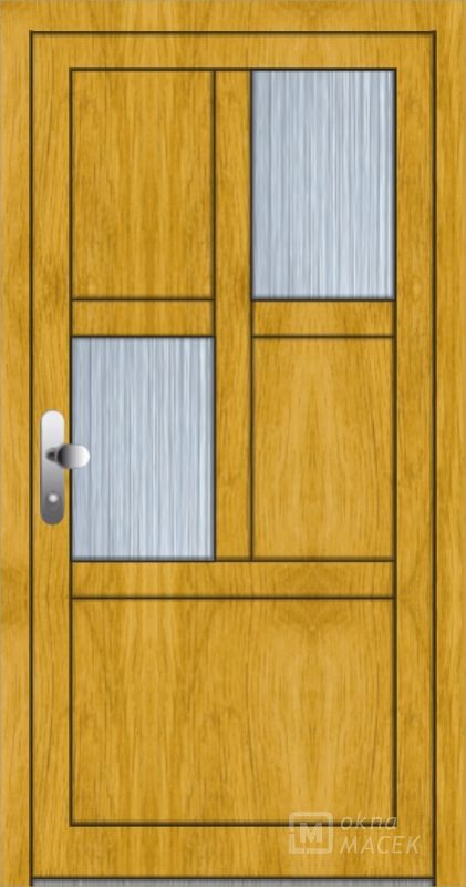 Standardní plastové vchodové dveře - OM 1123