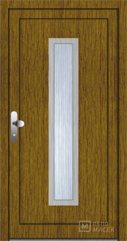 Plastové vchodové dveře se vsazenou výplní - OM 3202