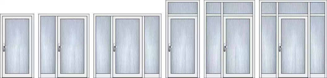 Kombinace vchodových dveří STANDARD se světlíky