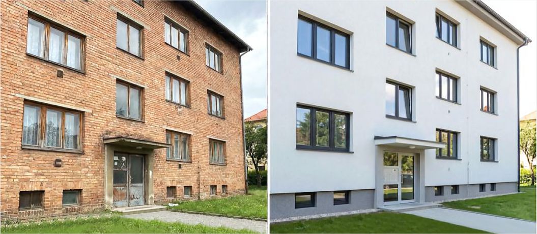Výměna oken a vchodových dveří na bytových domech