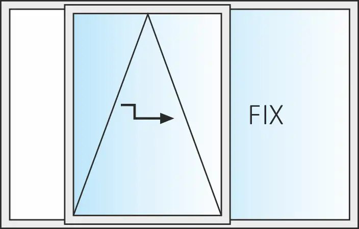 Posuvné balkonové dveře PSK (Patio) typ POS/FIX